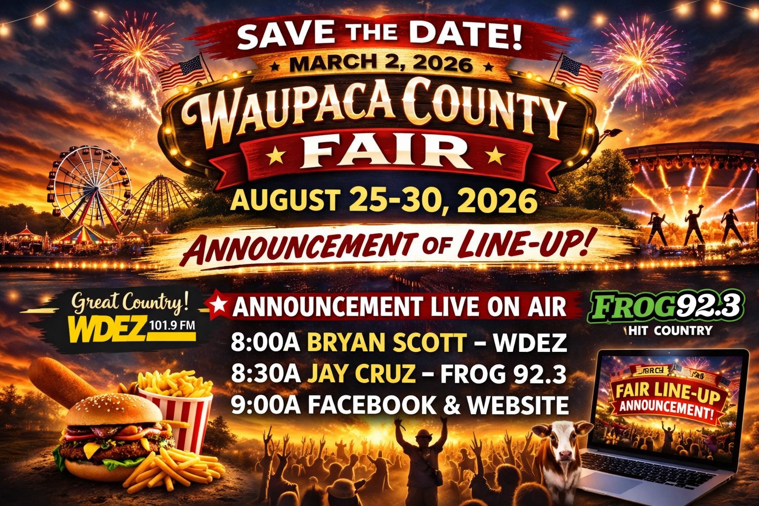 Waupaca County Fair 2026 - Save the Date!