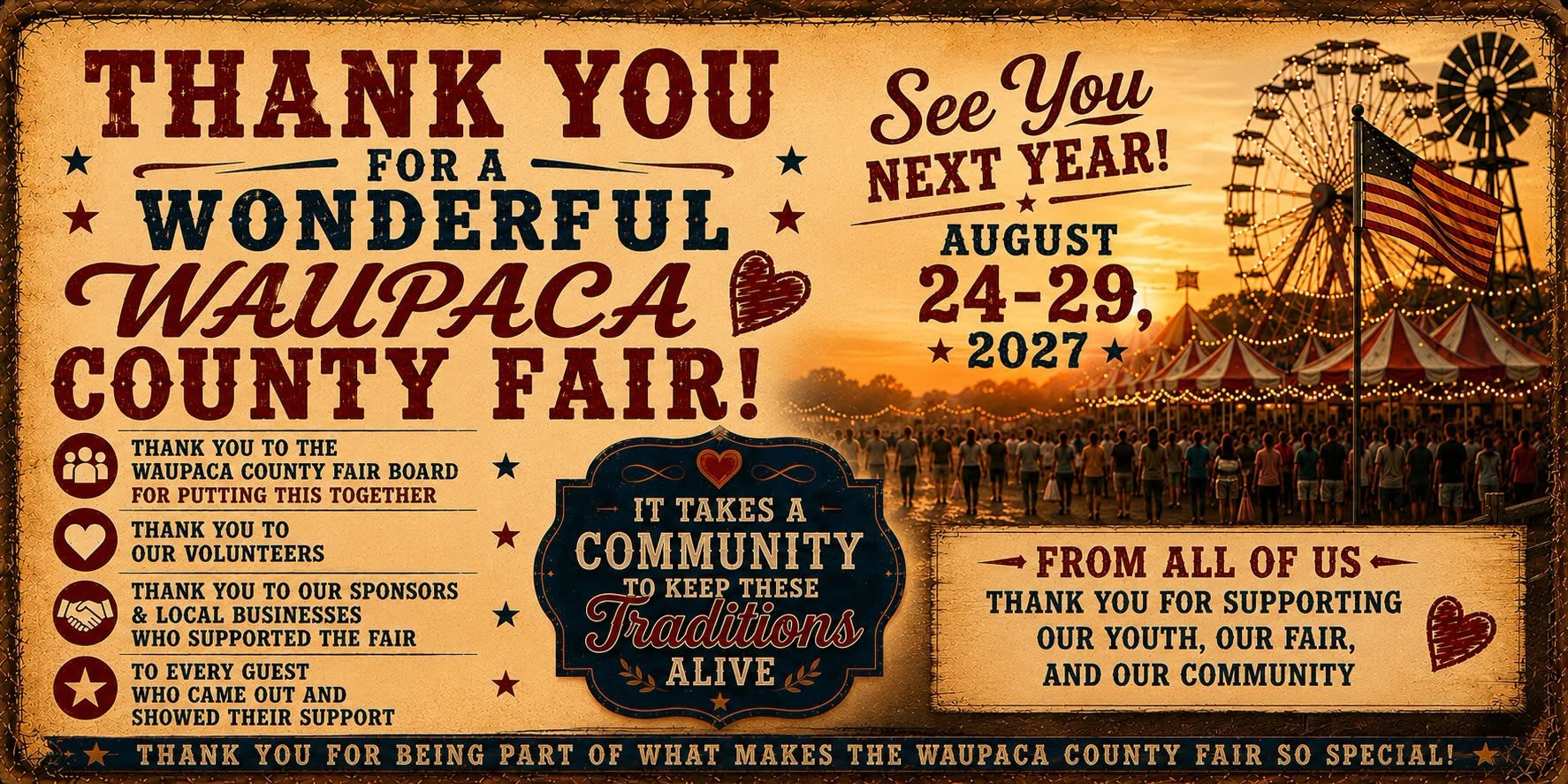 Thank you from the Waupaca County Fair